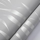 Trafagala Embossed Wallpaper Non-Woven Wave Stripes Gray Silver 3D Taupe view 2