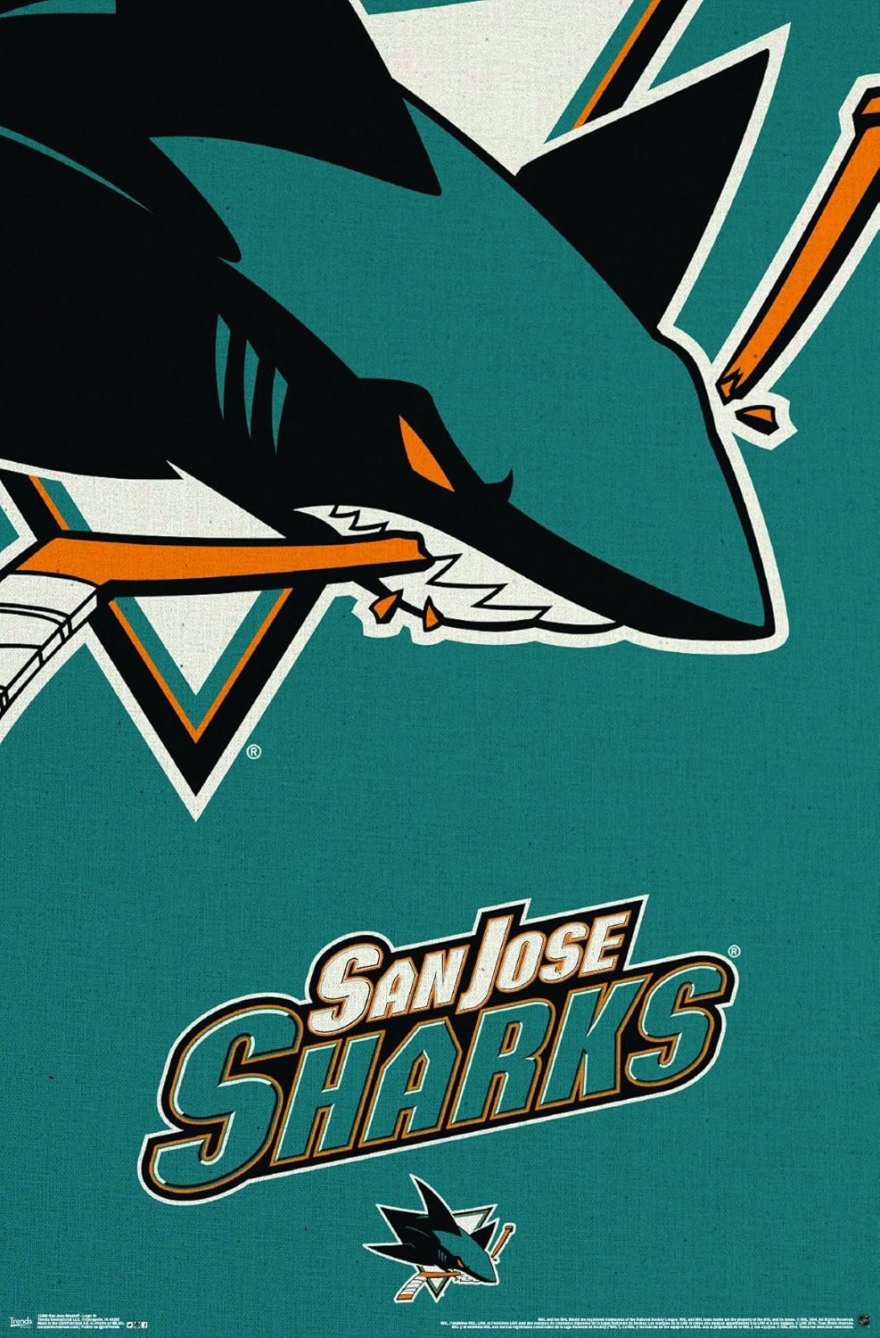 Trends International San Jose Sharks Logo Wall Poster 22.375" x 34"
