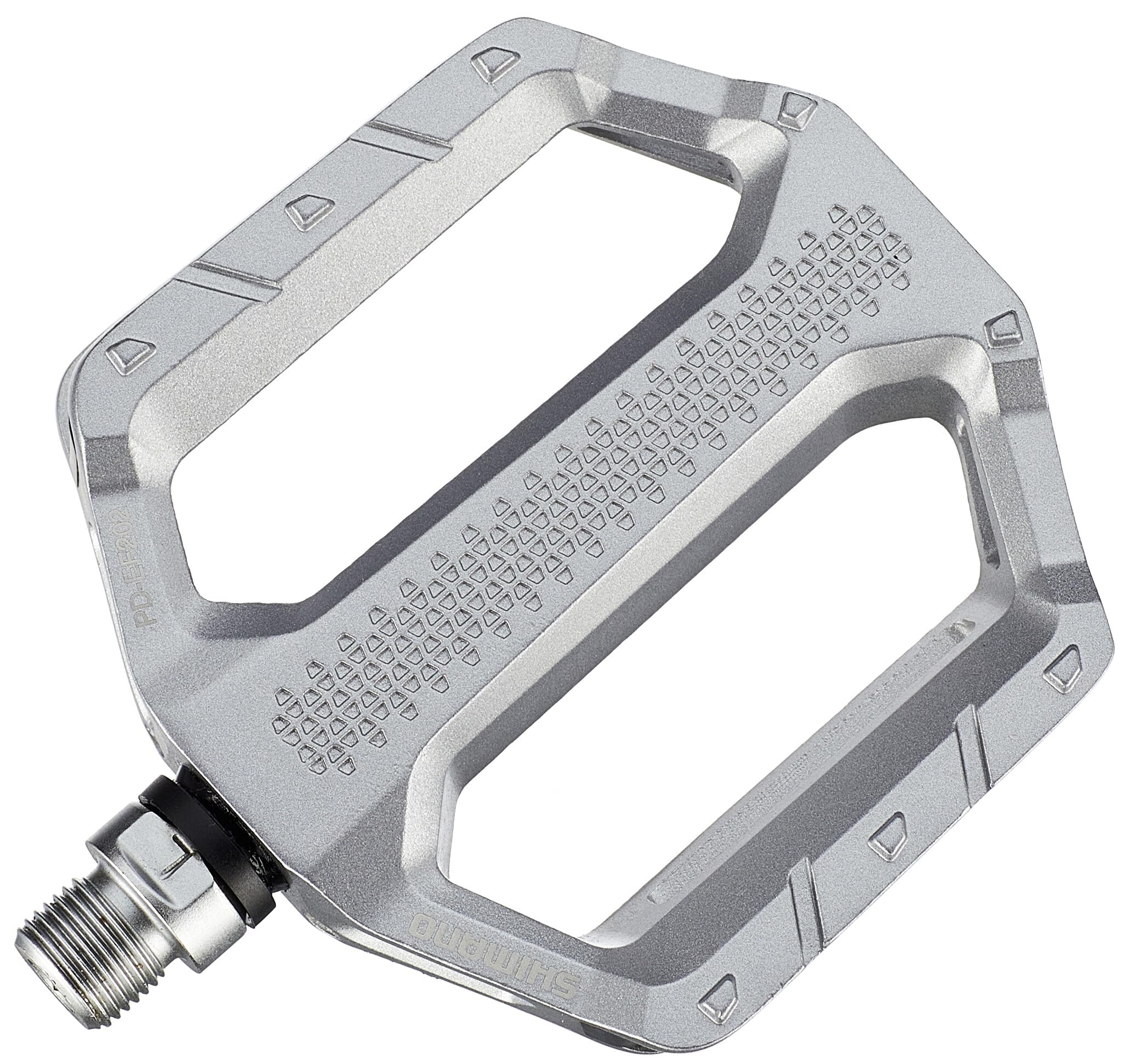 SHIMANO Pedals PD-EF202 MTB flat pedals, silver, 9/16 inches, EPDEF202S