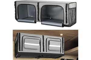 SKYJDM 36" RV Overhead Soft-Sided Storage Cabinet, RV Organizer Storage Cabinet Compatible with Mercedes-Benz Sprinter, Ford 