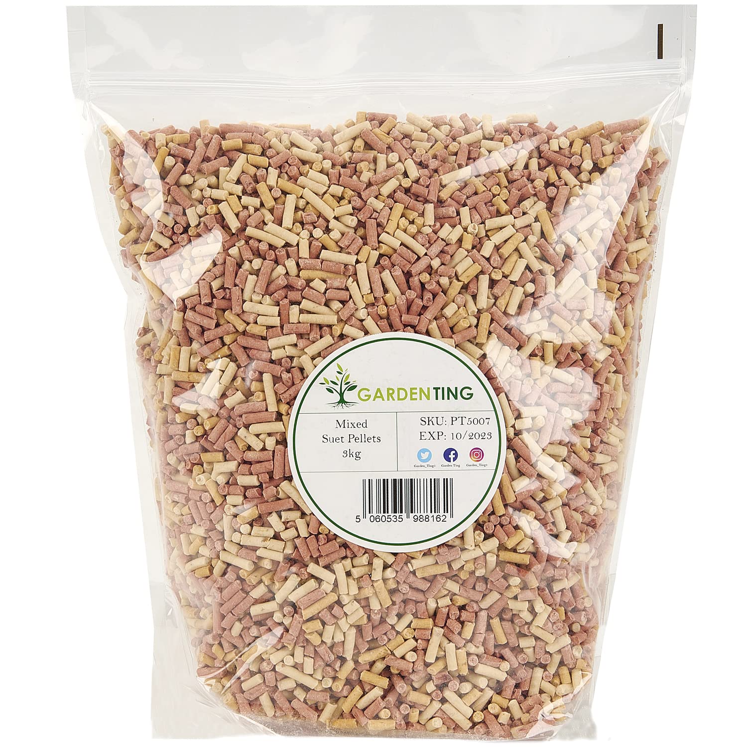 Garden Ting Mixed Suet Pellets Wild Bird Food, 3 kg