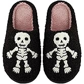 CWODOR Slippers for Women Men Cute House Slippers Plush Fleece Lining Warm Home Shoes Slip-on