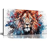 ZHAOSHOP Lion Pictures Wall Decor for Living Room - Colorful Wall Art for Office - Teen Room Decor Ready to Hang Size 20