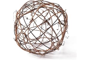 Ashland 6" Natural Grapevine Ball - Ready-to-Use Rustic Decoration for Birthdays, Parties, and Holidays - Bulk 8 Pack