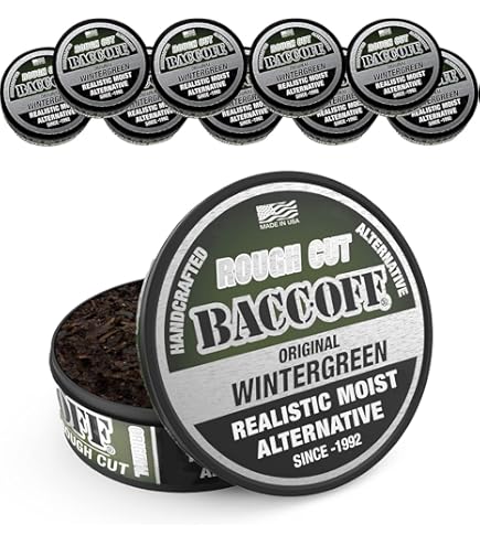 Amazon.com: BaccOff, Original Wintergreen Rough Cut, Premium Tobacco Free,  Nicotine Free Snuff Alternative (5 Cans) : Health & Household