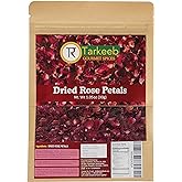 Tarkeeb Dried Rose Petals ~ All Natural | Edible Rose Petals | Dried Flower Petals for Herbal Tea, Decoration, Rose Sprinkles, Topping on Cupcakes, Desserts - Net Weight: 1.05oz/30g | Indian Origin |