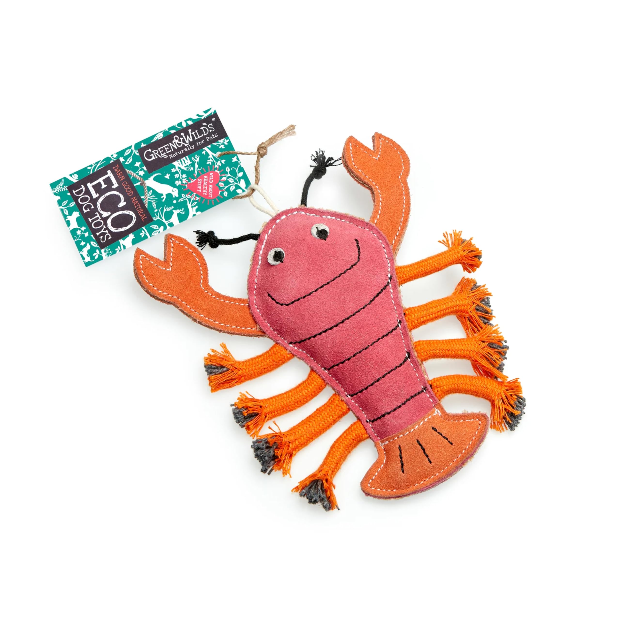Green & Wilds Eco-Friendly Natural Dog Toy - Larry the Lobster