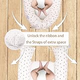 EAQ Baby Lounger Nest for Co Sleeping 0-12 Months 100% Cotton White Brown view 2