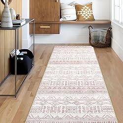 Runner Rug 2x7 Boho Geometric Area Rug: Washable