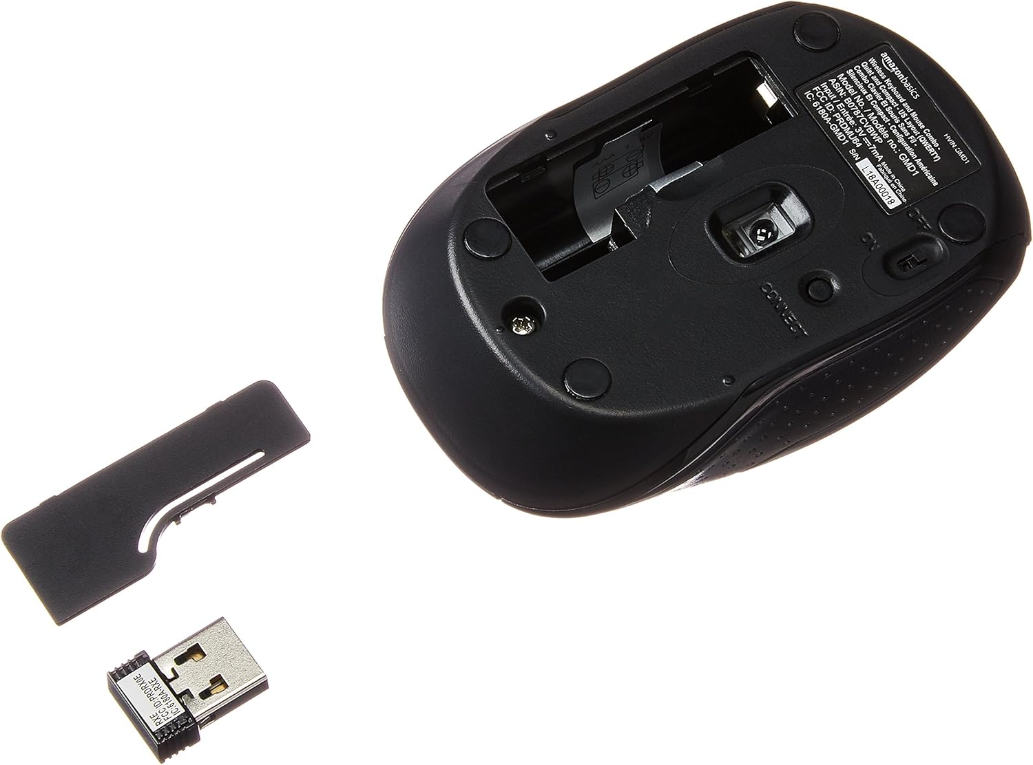 Basics Wireless Computer Keyboard and Mouse Combo - Quiet and Compact - US Layout (QWERTY): Computers & Accessories