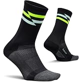 Feetures Elite Light Cushion Mini Crew Sock | Mini Crew Sport Socks for Men and Women with Targeted Arch Compression, Anatomical Fit and Moisture-Wicking Comfort