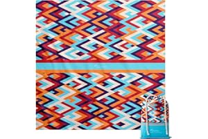 Diveblues Large Picnic Blanket, Sandproof Waterproof, Dual Layer, Quick Dry, Foldable, Water Resistant, Compact Travel Blanklet for Beach, Park, Camping, Outdoors, Vacation, Family Size L 69"x69"