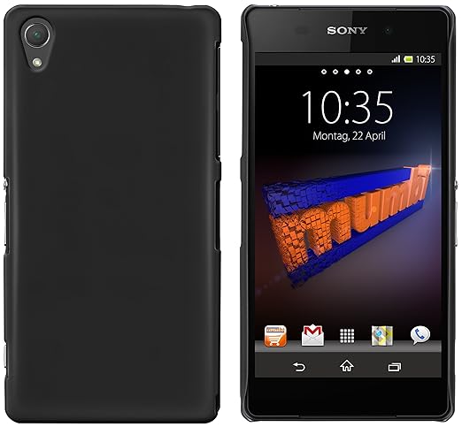 mumbi Schutzhülle für Sony Xperia Z2 Hülle (harte Rückseite) matt schwarz