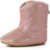 ESTAMICO Baby Girls Embroidery Western Boots