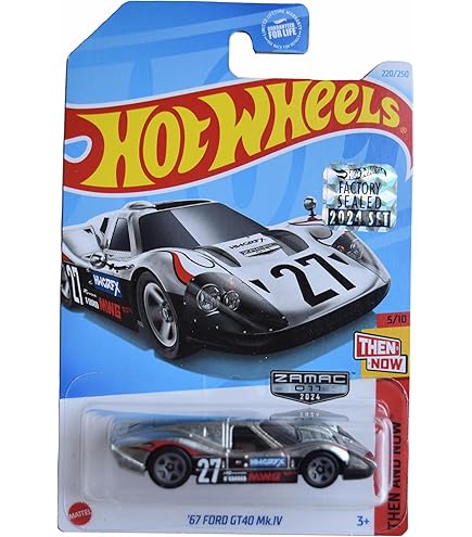 ミニカー Hot Wheels Ford GT40 Hot Wheels '67 Ford GT40 Mk.IV, Retro Racers 4/10 [red] 106