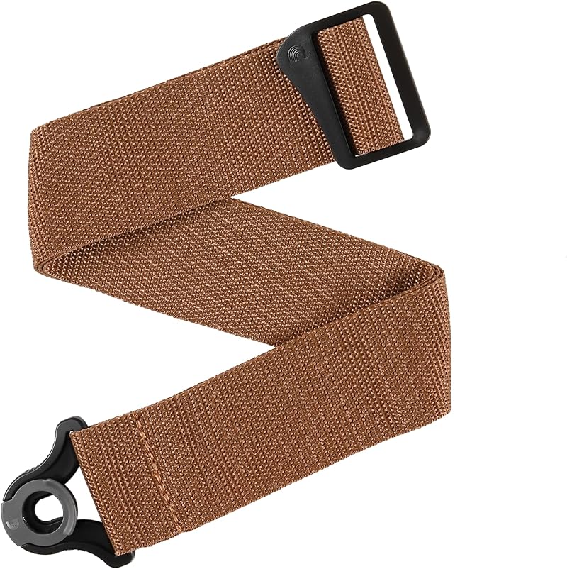 D'Addario Auto Lock Polypro Guitar Strap Brown