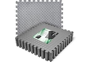 DOOHALO Exercise Mat Protective Flooring Mat 60cm X 60cm Floor Cushions Foam Tiles Interlocking Puzzle Mats for Fitness Sport