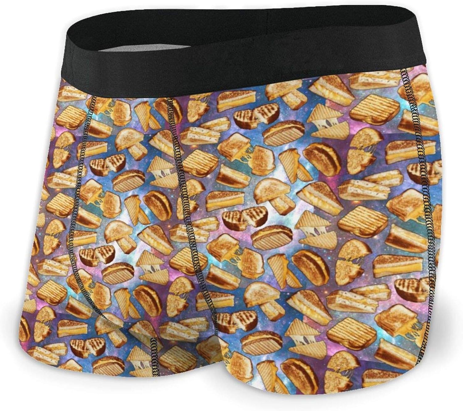 Offtggh Space Grilled Cheese Pattern Men's Underwear Boxer Briefs