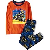 The Children's Place boys 100% Cotton Long Sleeve Top and Pants, 2 Piece Pajama Set