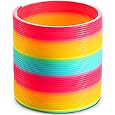Jumbo Rainbow Coil Spring Toy - 6 Inch Giant Magic Spring Toys for Kids, A Huge Classic Novelty Toy for Boys and Girls, Color