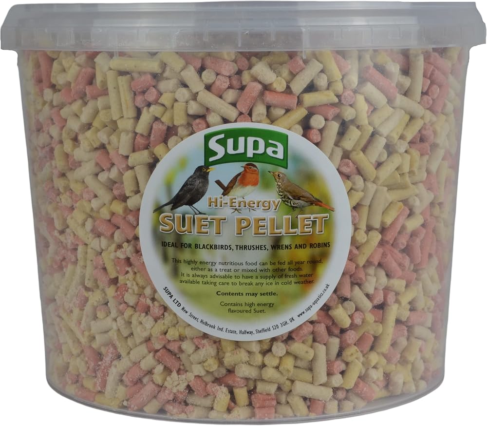 Supa Mixed Suet Pellets 3 Litre Bucket High Energy Bird Food