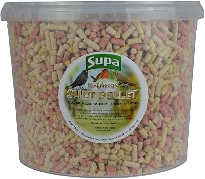 Supa Mixed Suet Pellets 3 Litre Bucket High Energy Bird Food