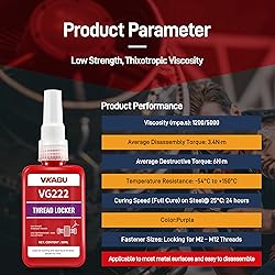 222 Purple Low Strength Thread Locker - Removable