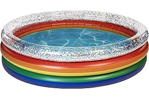 Poolcandy Inflatable Sunning Pools for up to 3 Adults (Rainbow Collection Sunning Pool Multicolor Glitter)