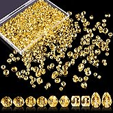 Crystal Beads, 600 Pcs Assorted Glass Beads for Jewelry Making, Rondelle Beads with Container Box, Bulk for DIY Necklace Bracelet Earring (4/6/8mm, Yellow)