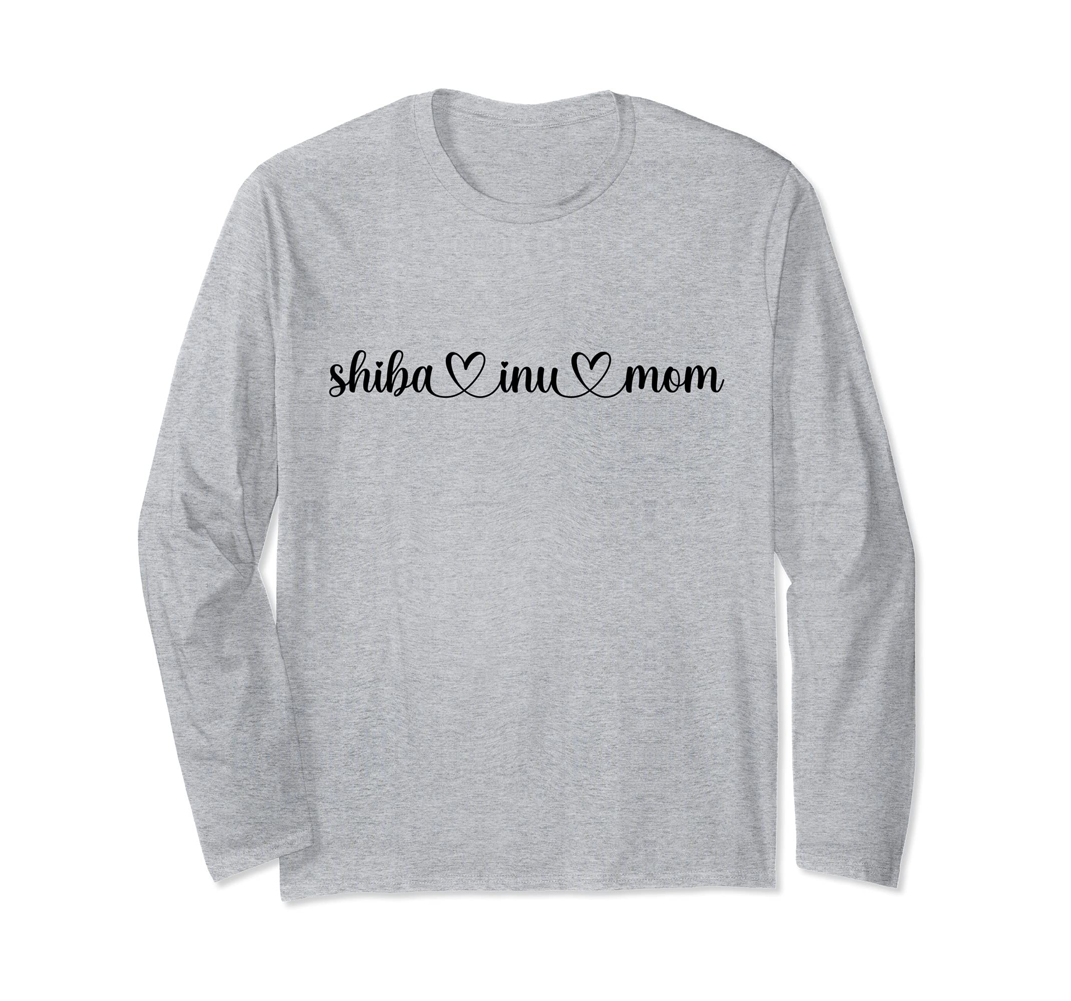 Dog Heart Love Shiba Inu Mom Long Sleeve T-Shirt