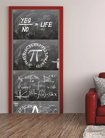 Turposter Schiefer Tafel 87x200cm Turfolie Turtapete Mathe