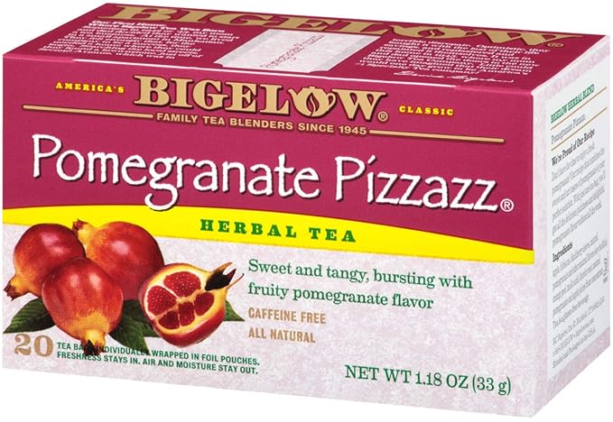 Bigelow pomegranate pizzazz caffeine free herb tea (072310010130)