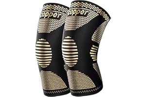 JHVW Copper Knee Braces for Knee Pain(2 pack)- Knee Compression Sleeve Support for Men & Women,Arthritis,Working Out