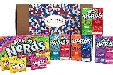 American Candy Wonka Nerds Auswahl Geschenkbox - 10 Packungen - Behindern Exklusive Burmont‘s