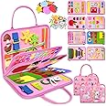 Exorany Busy Board Montessori Toys for Toddler Girl Birthday Gifts, Busy Book Sensory Learning Toys for Toddlers, Toddler Girl Travel Educational Activities