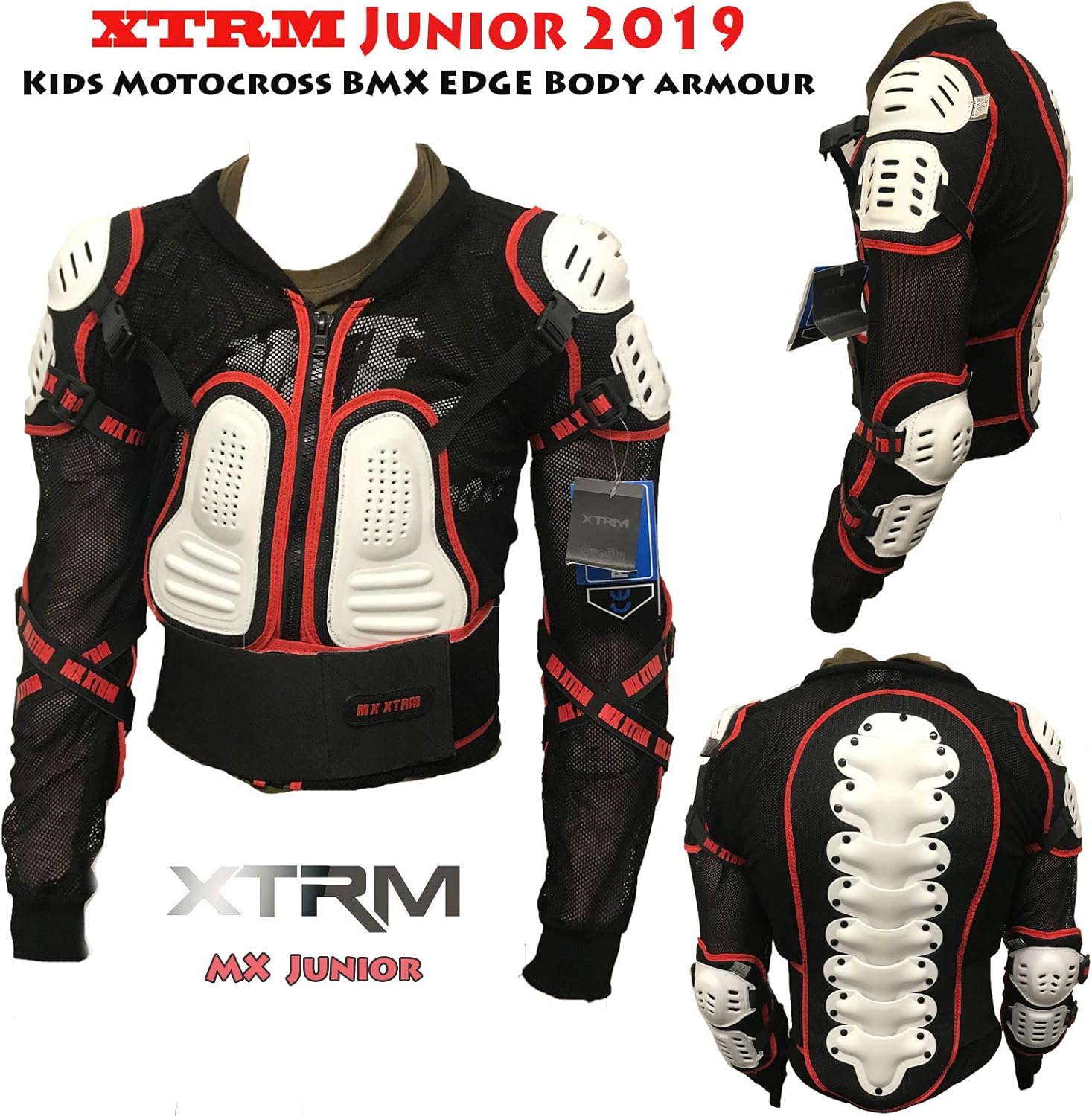 Armatura Protettiva Moto Per Bambini - Set 5 Pezzi Con Pettorina, Ginocchiere E Gomitiere, Taglia Unica - Foto 6