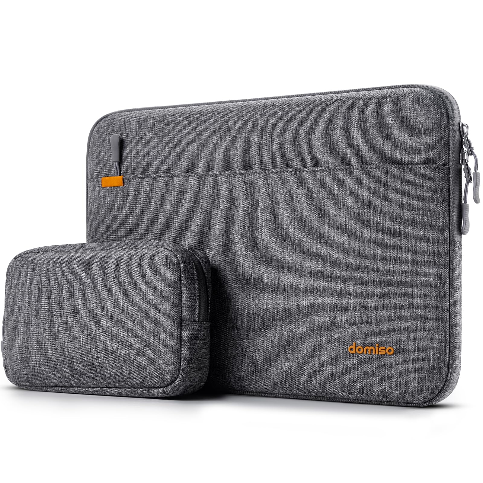 DOMISO 13 Zoll Laptoptasche Laptop Tasche Hülle Notebook Sleeve Case Bag Schutzhülle Kompatibel mit Mac Book Air 13 M4 M3 M2,MacBook Pro M2,ipad Air,Dell,Lenovo Laptophülle mit Zubehörtasche,Grey