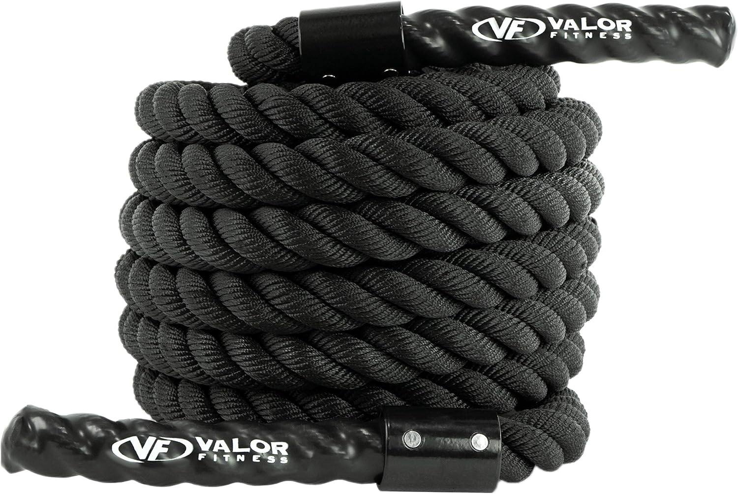 Valor Fitness Battle Ropes - 40-Foot Braided Battle Rope Nylon Exercise Rope and Protective Sleeve Option Workout Ropes for Exercises