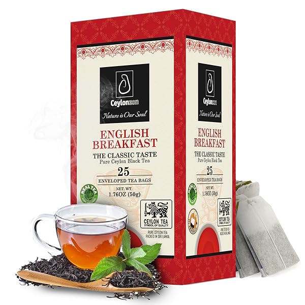 ENGLISH BREAKFAST TEA CLASSIC TASTE 25 INDIVIDUALLY FOIL-WRAPPED...