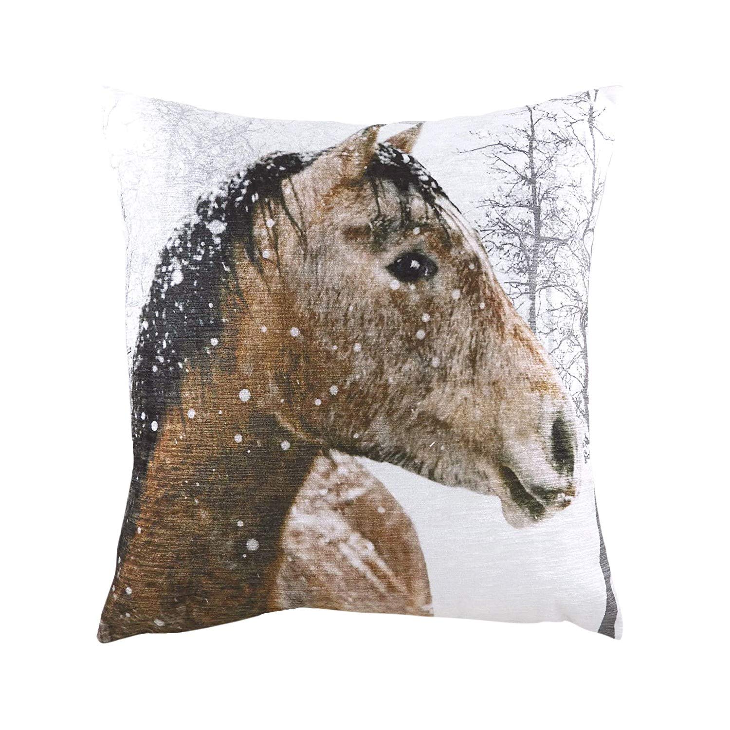 Evans Lichfield Photo Horse Cushion Cover, Multi, 43 x 43cm