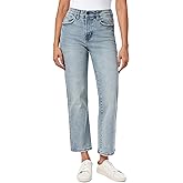 kensie Jeans for Women The Ella Vintage Luxe High-Rise Straight Leg 27-Inch Inseam Raw Edge, Sizes 0-24