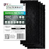 Filterbuy Activated Carbon Pre-Cut Filter C Replacement for GermGuardian Air Purifier (4-Pack, Made in USA)