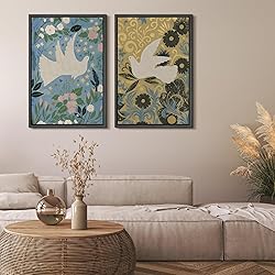 MUDECOR Framed Canvas Print Wall Art Set White