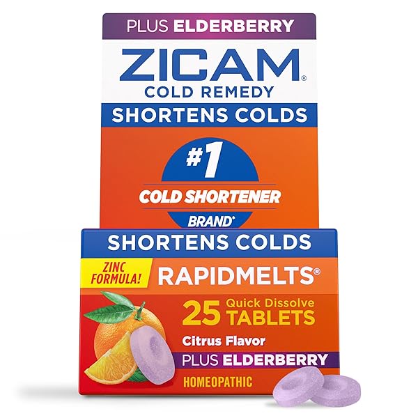 ZICAM COLD REMEDY ZINC RAPIDMELTS, ELDERBERRY CITRUS FLAVOR,...