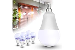 XYANMC Grow LED Light Bulbs Full Spectrum, E12 12W Small Candelabra Sun Plant Bulbs 100w Equivalent, Balanced Spectrum 5000K Blue Red for Flowers,Seed Starting,Indoor Growing,6Pcs