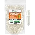 XPRS Nutra Size 00 Empty Vegan Capsules - 500 Count Clear Veggie Capsules for Essential Oils - Empty Vegetable Caps - DIY Filling Works with Most Oil