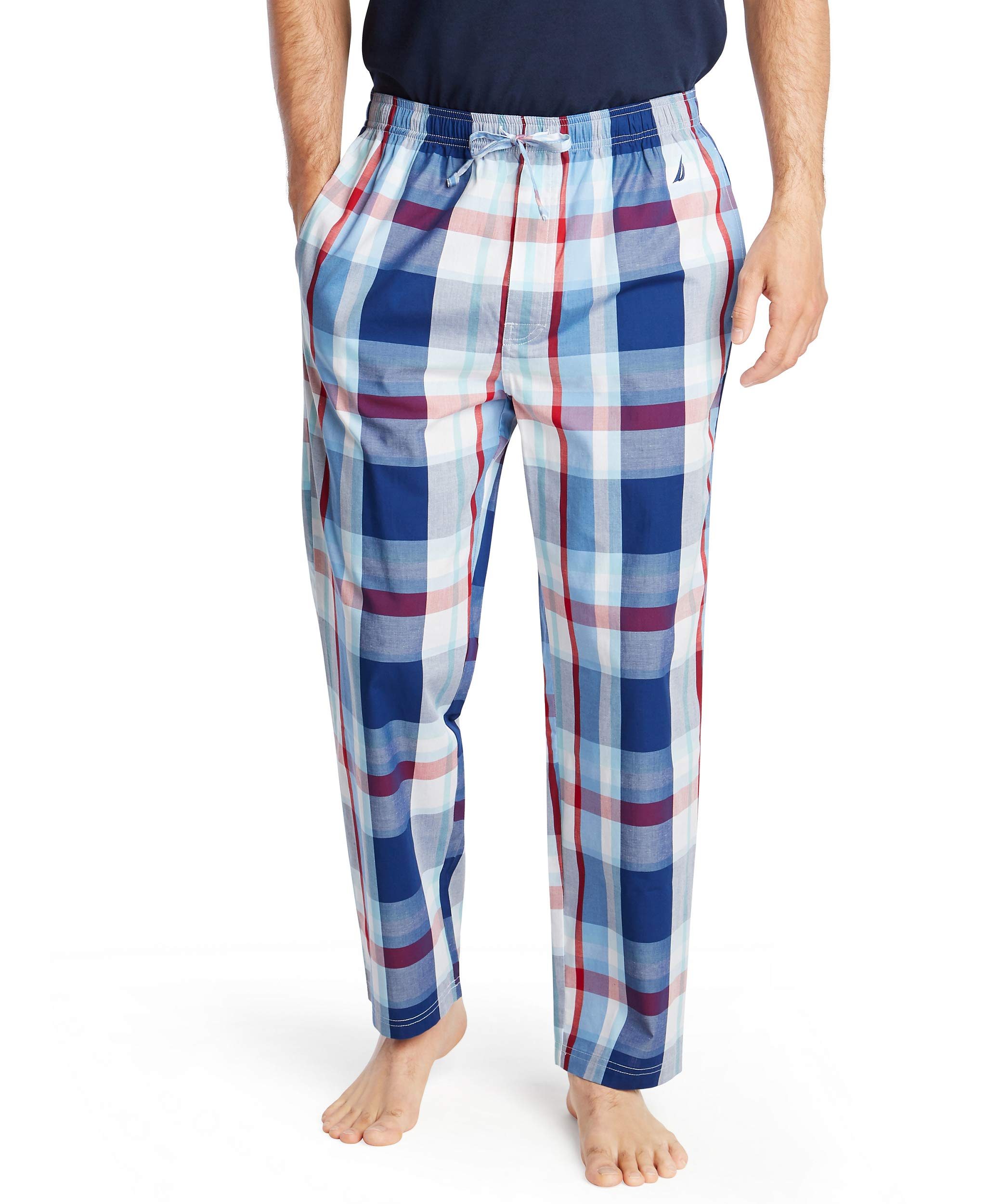 mens Soft Woven 100% Cotton Elastic Waistband Sleep Pajama Pant