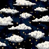 Arthouse Stars and Clouds Navy Wallpaper 923907 Nursery Kids Room