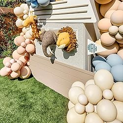 RUBFAC 129pcs Ivory white Balloons Different Sizes