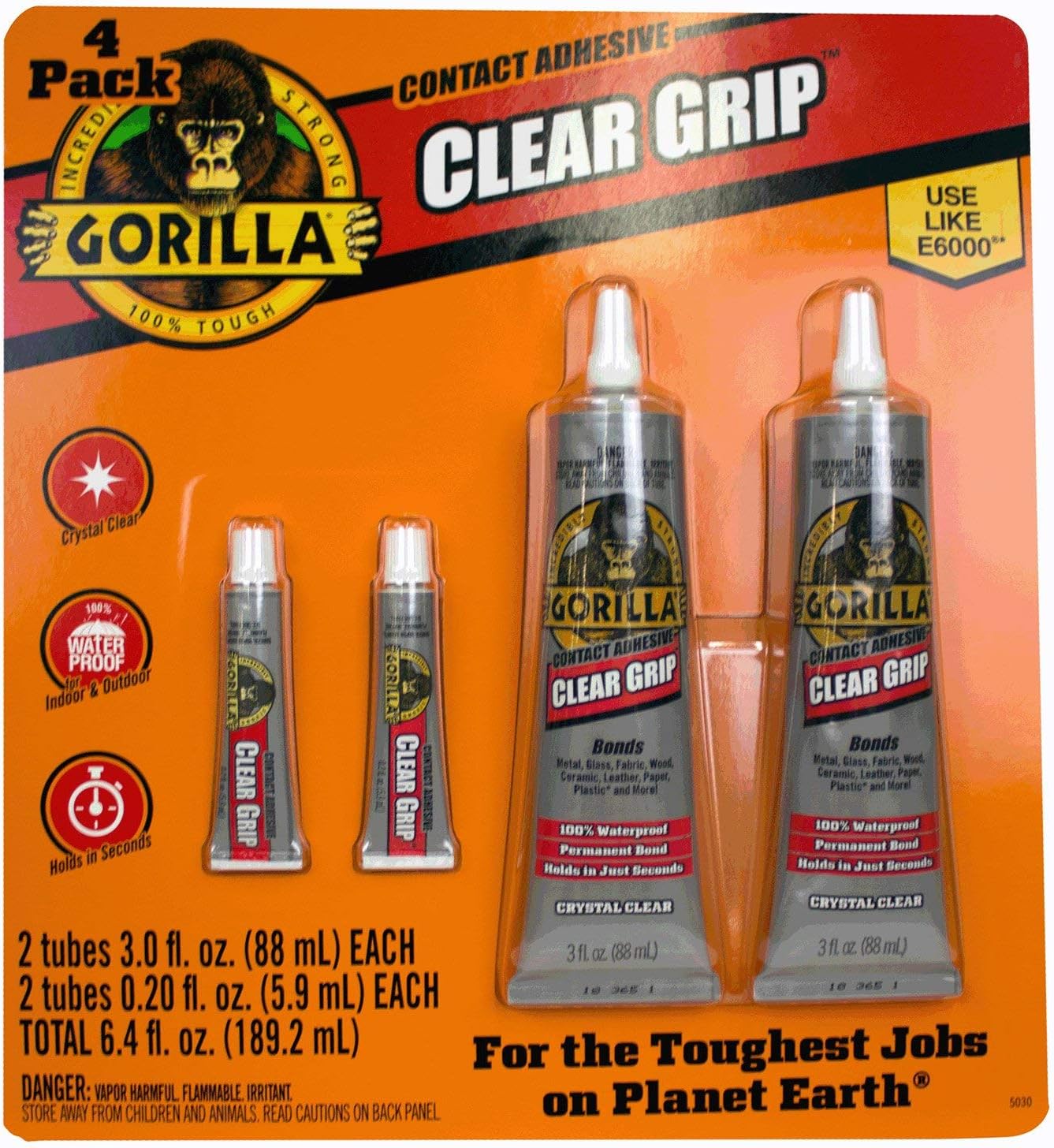 Gorilla Clear Grip, 4 Pack